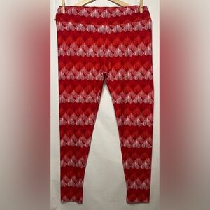 LuLaRoe Leggings Striped Hearts in Multicolored Pattern Size Tall & Curvy